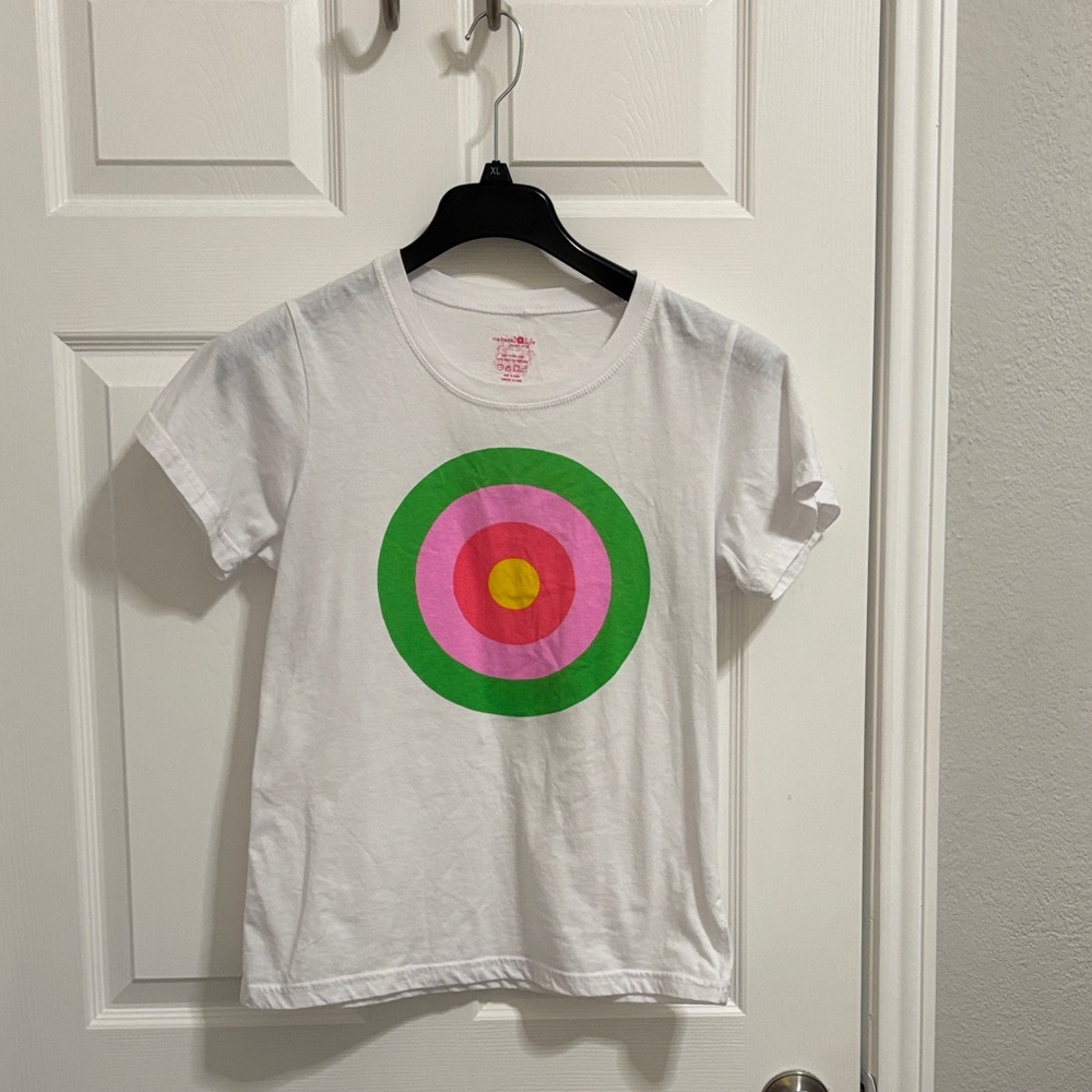 NATURAL LIFE White Tee with Colorful Target Design wt65